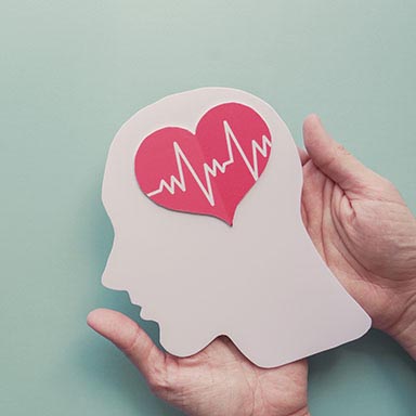 Heart rate on head figure