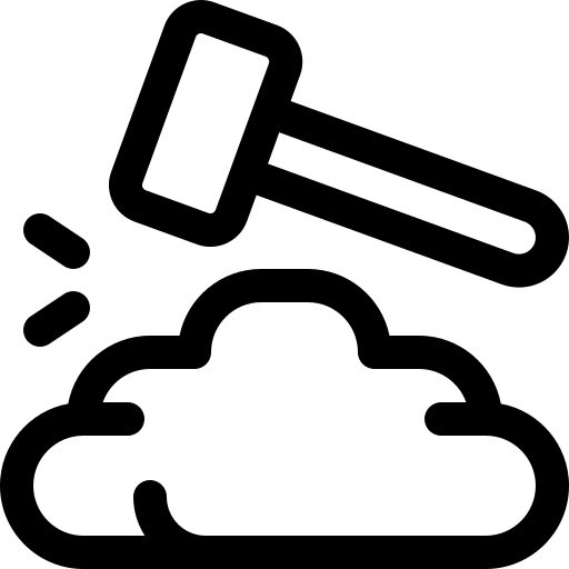 hammer on top of a brain icon